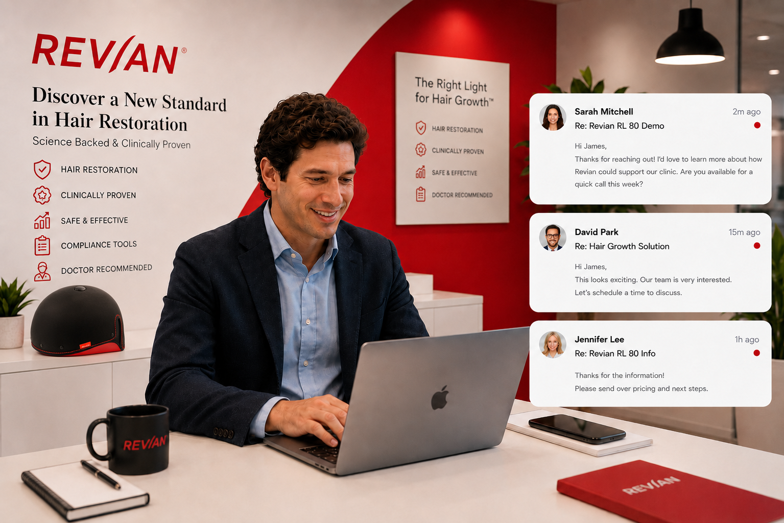 With Bantor - follow-up emails from trade show leads
