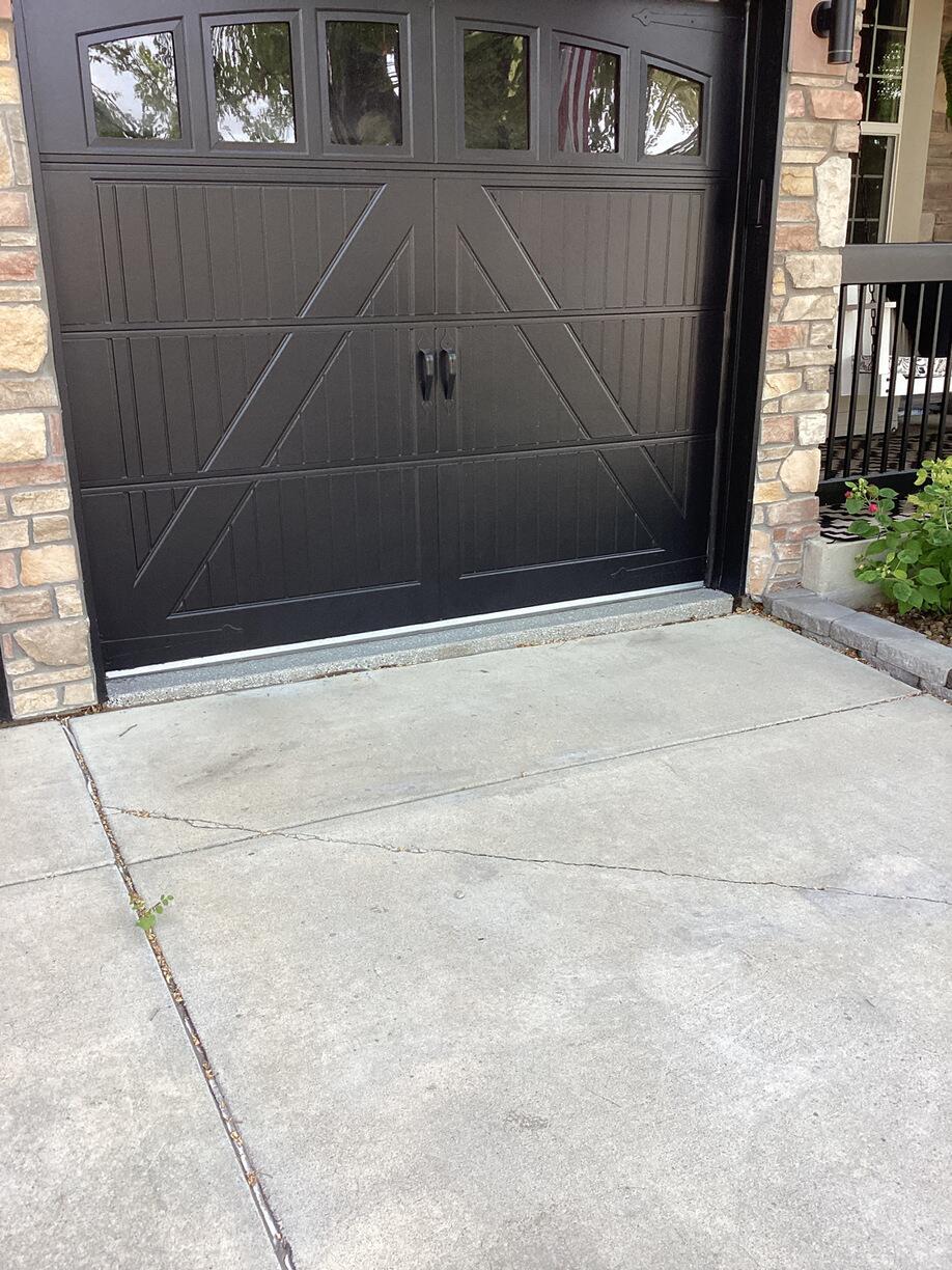 Garage Apron Leveling - Before