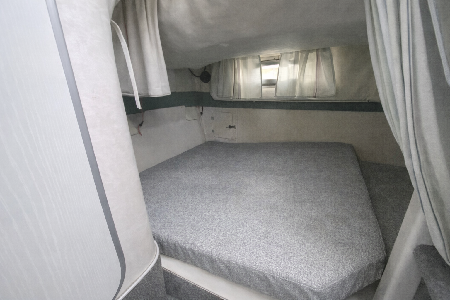 The forward cabin with double berth accommodation