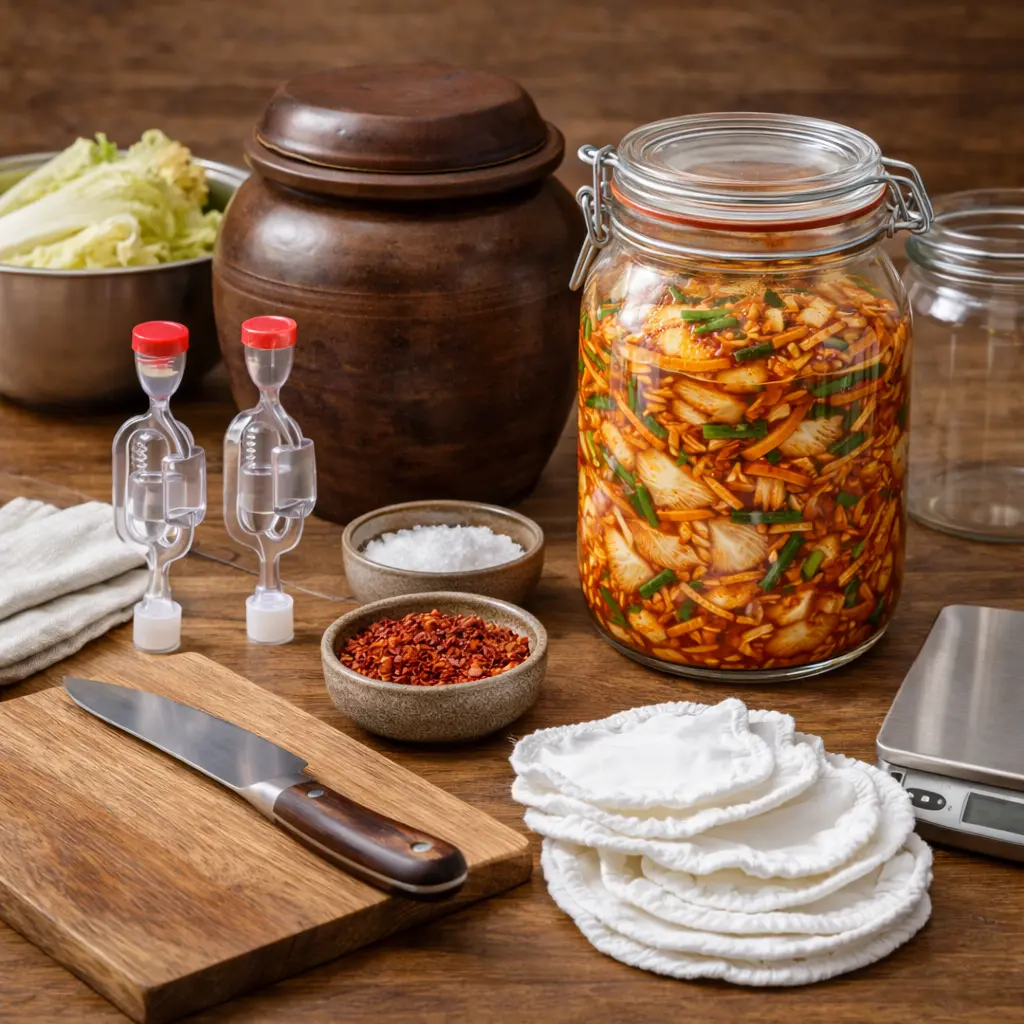 Benodigdheden voor kimchi maken