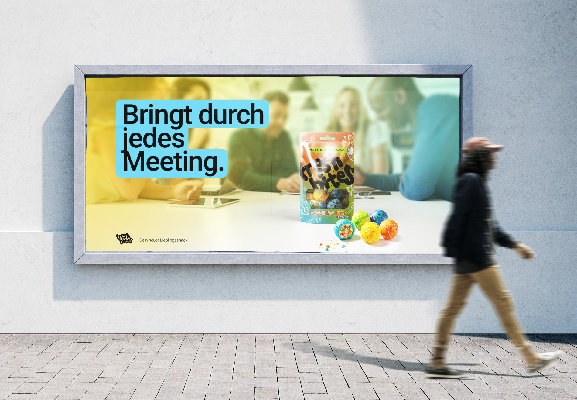 Fresh Bites Werbemotiv auf einer großformatigen Außenwerbetafel