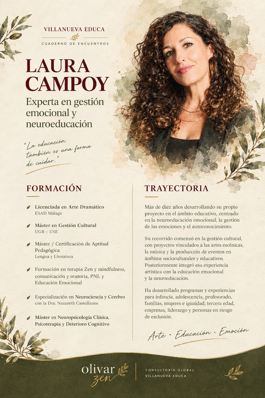 Biografía de Laura Campoy: formación, trayectoria y experiencia en educación emocional y neuroeducación