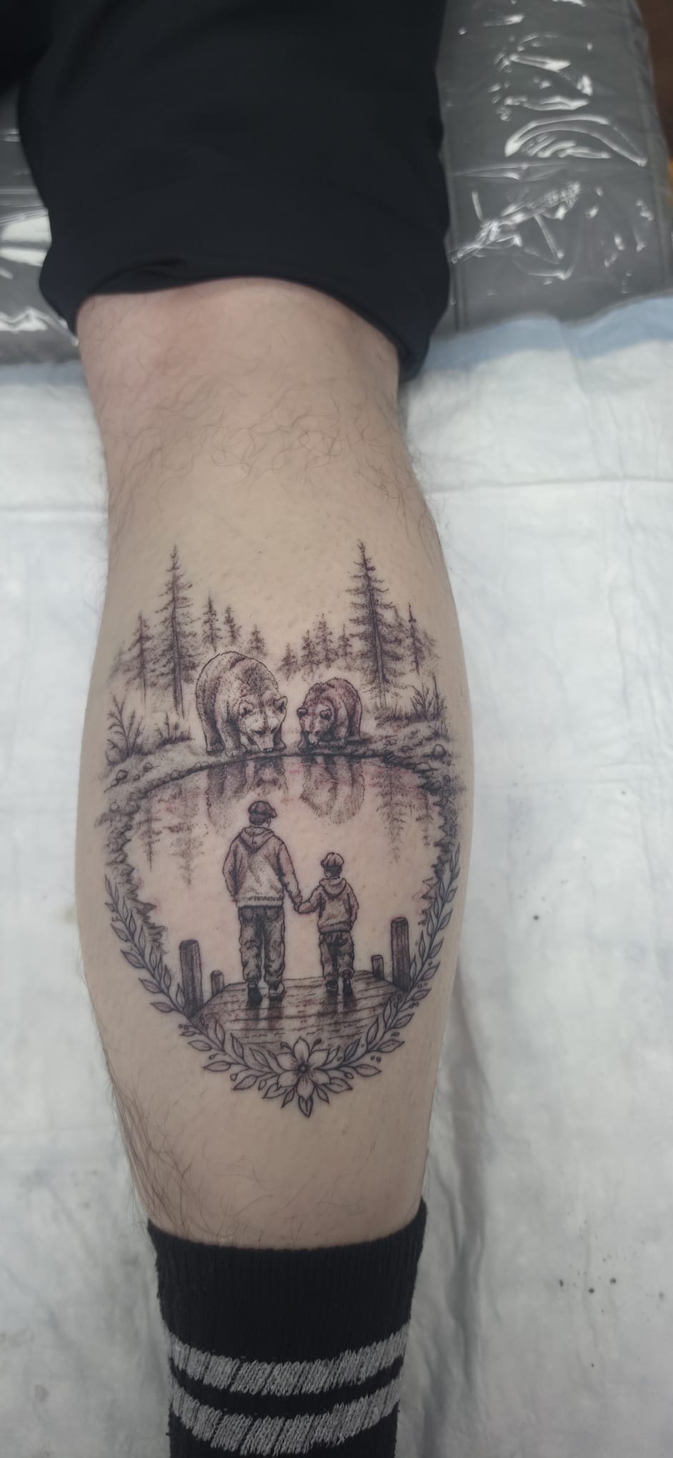 Black & Grey Tattoo - Vater und Sohn