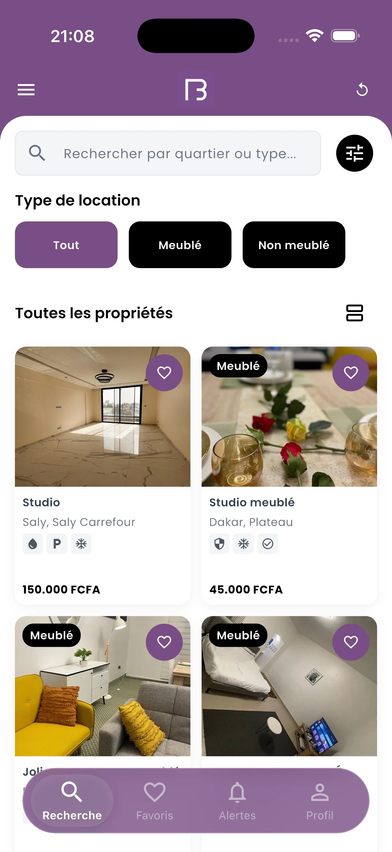Bonifacio - Recherche de propriétés