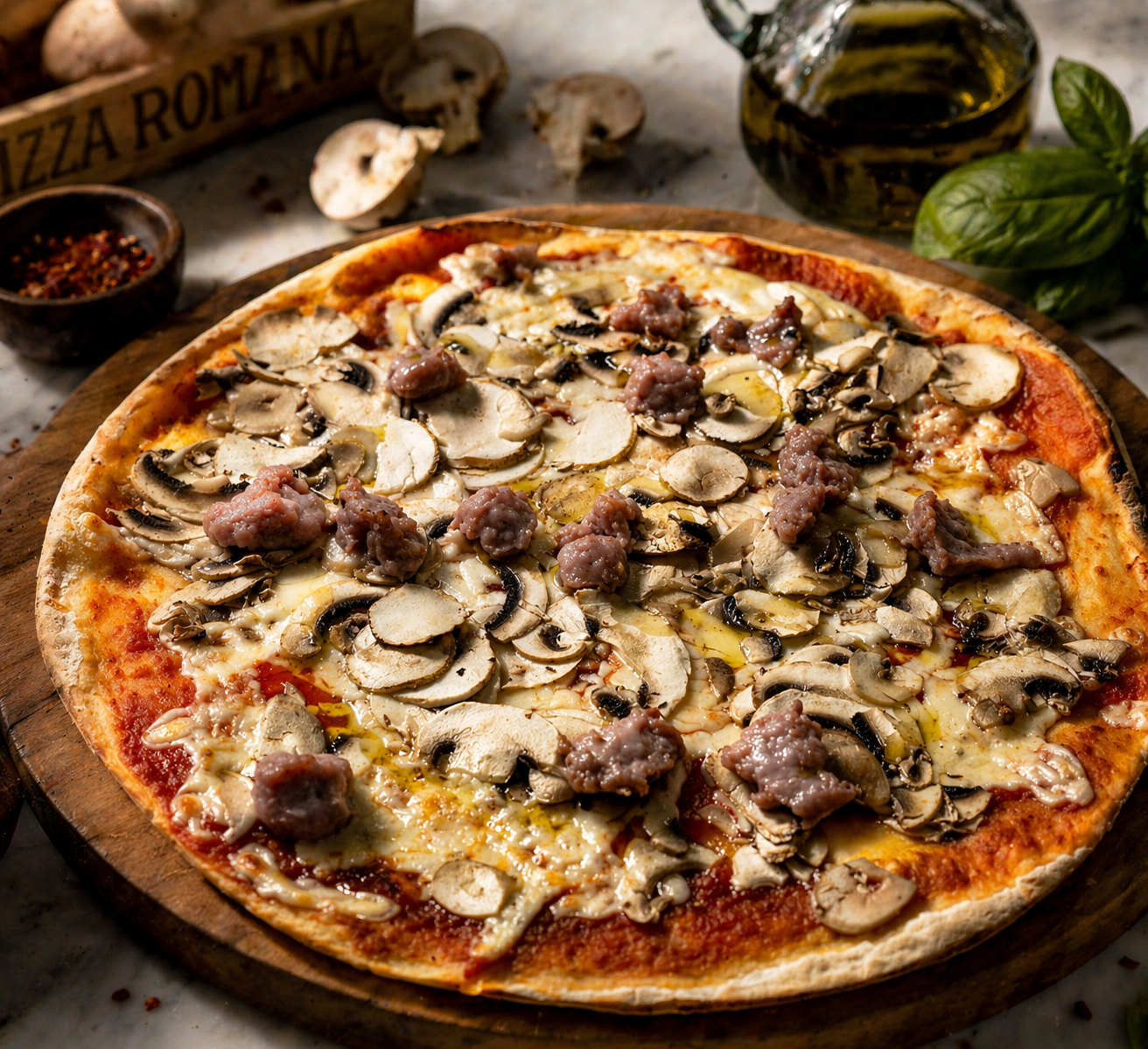 Pizza BOSCAIOLA - Pizza Garage Es Mercadal