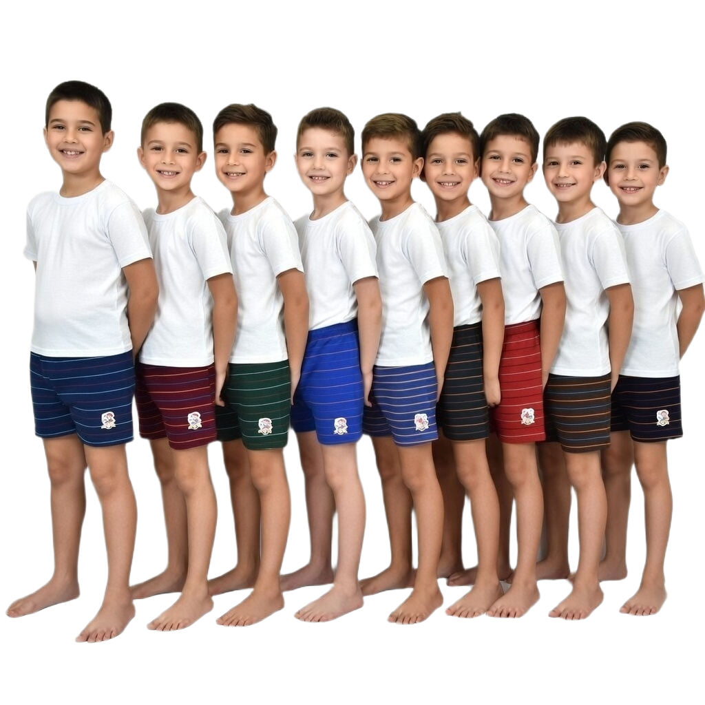 Boys Shorts Striped Casual