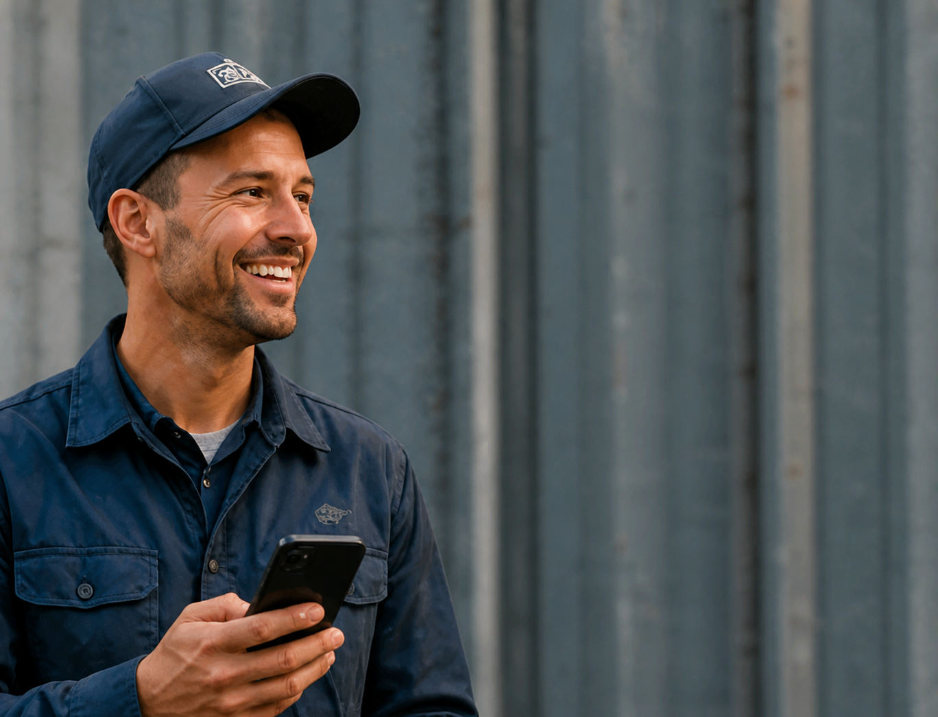 Professional man with phone on the go