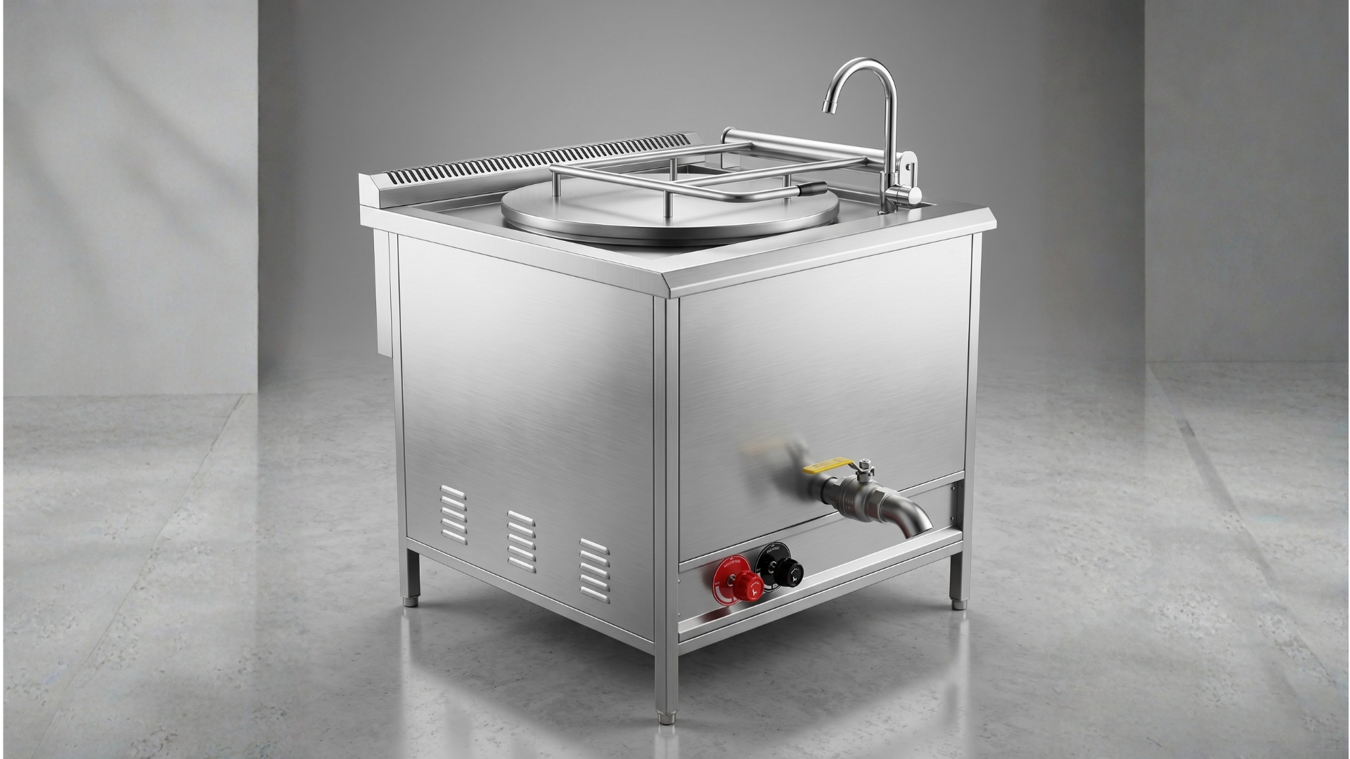Bulk Cooker Gas tilting mechanism view