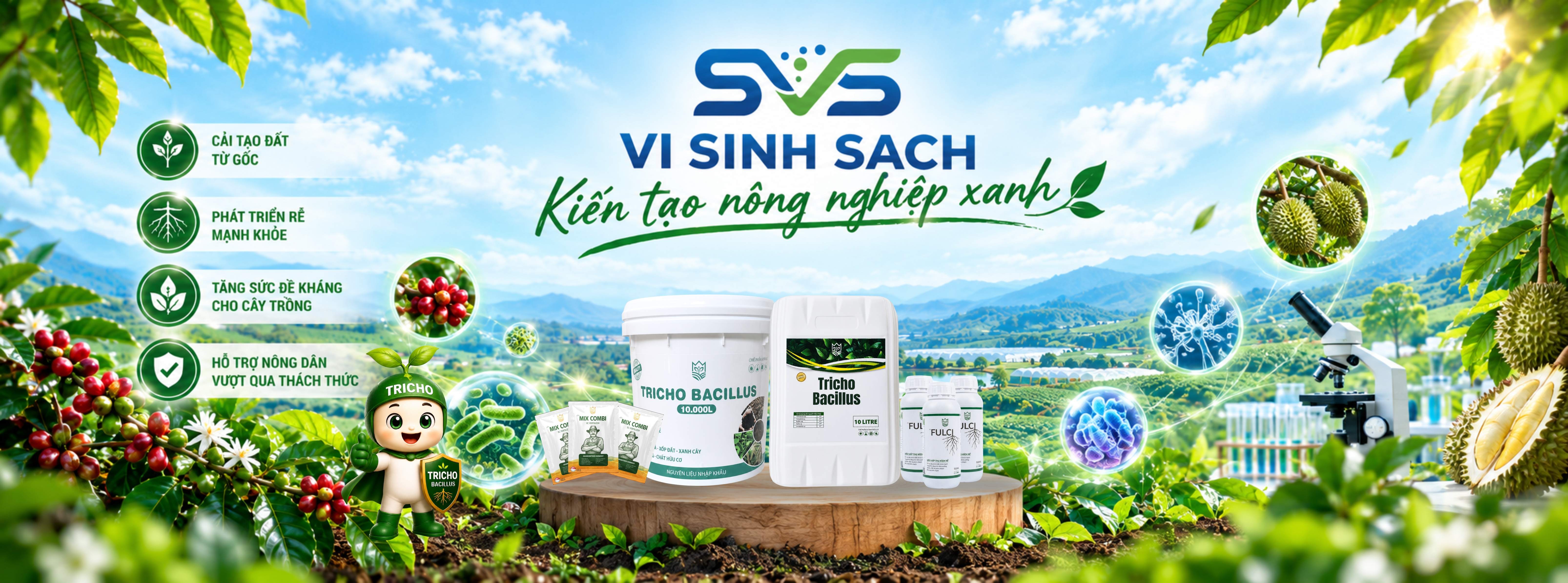 Nông trại xanh và các sản phẩm vi sinh sạch