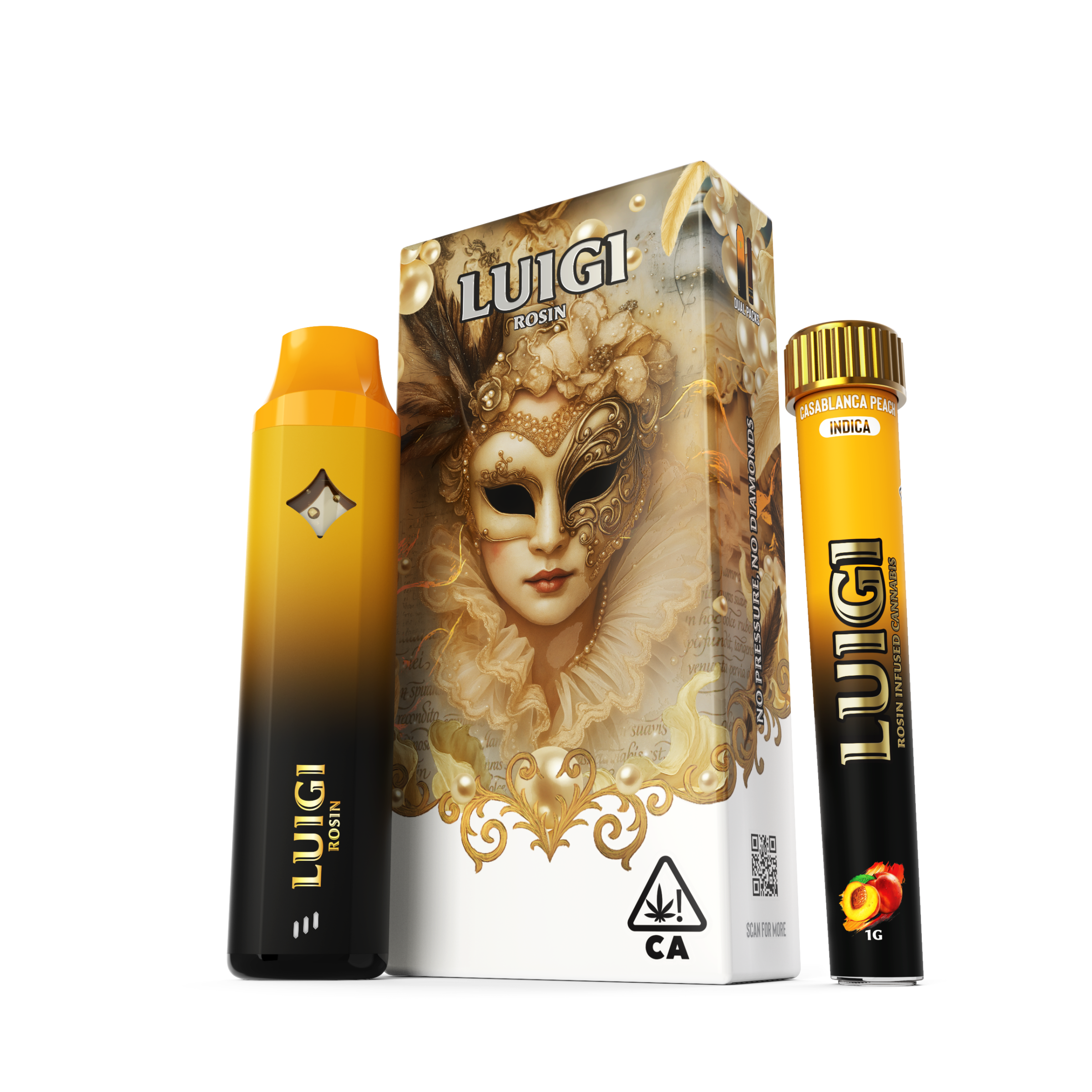 Luigi Series 6 Casablanca Peach disposable - premium live resin liquid diamond vape