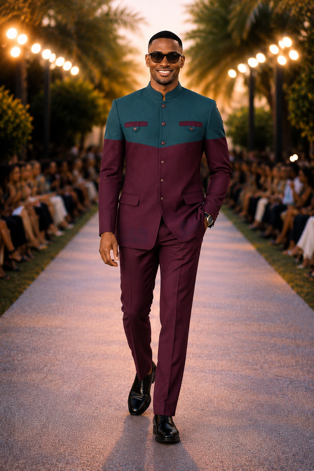 Costume Bordeaux Teal