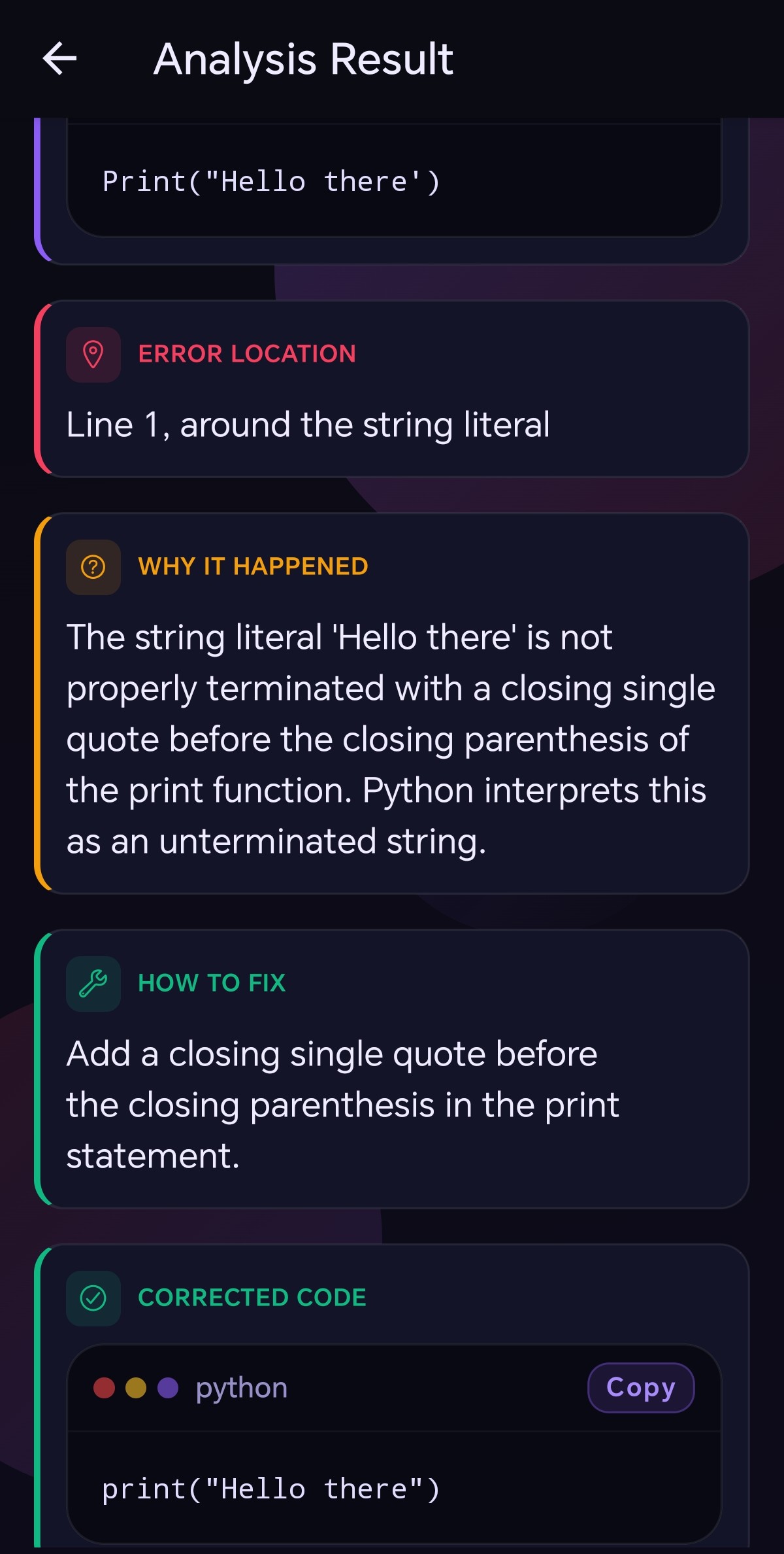 CodeTutor screenshot 1