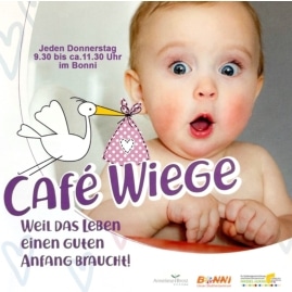 Flyer Café Wiege – jeden Donnerstag 9:30–11:30 Uhr im Bonni