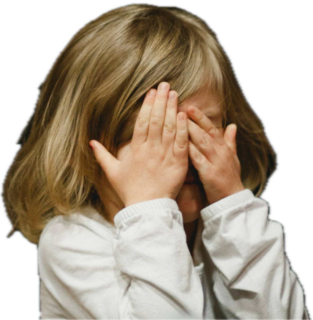 Child covering face