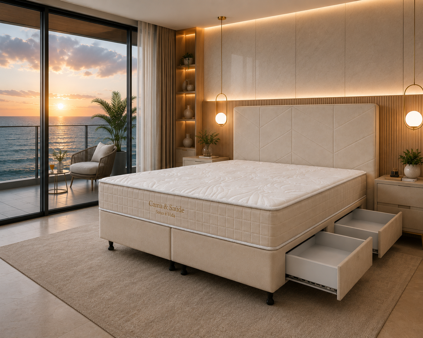 Cama Box com Gavetas Cama e Saúde