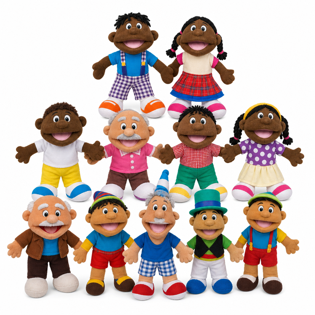 Fantochão Luxo Família Branca 12 Peças