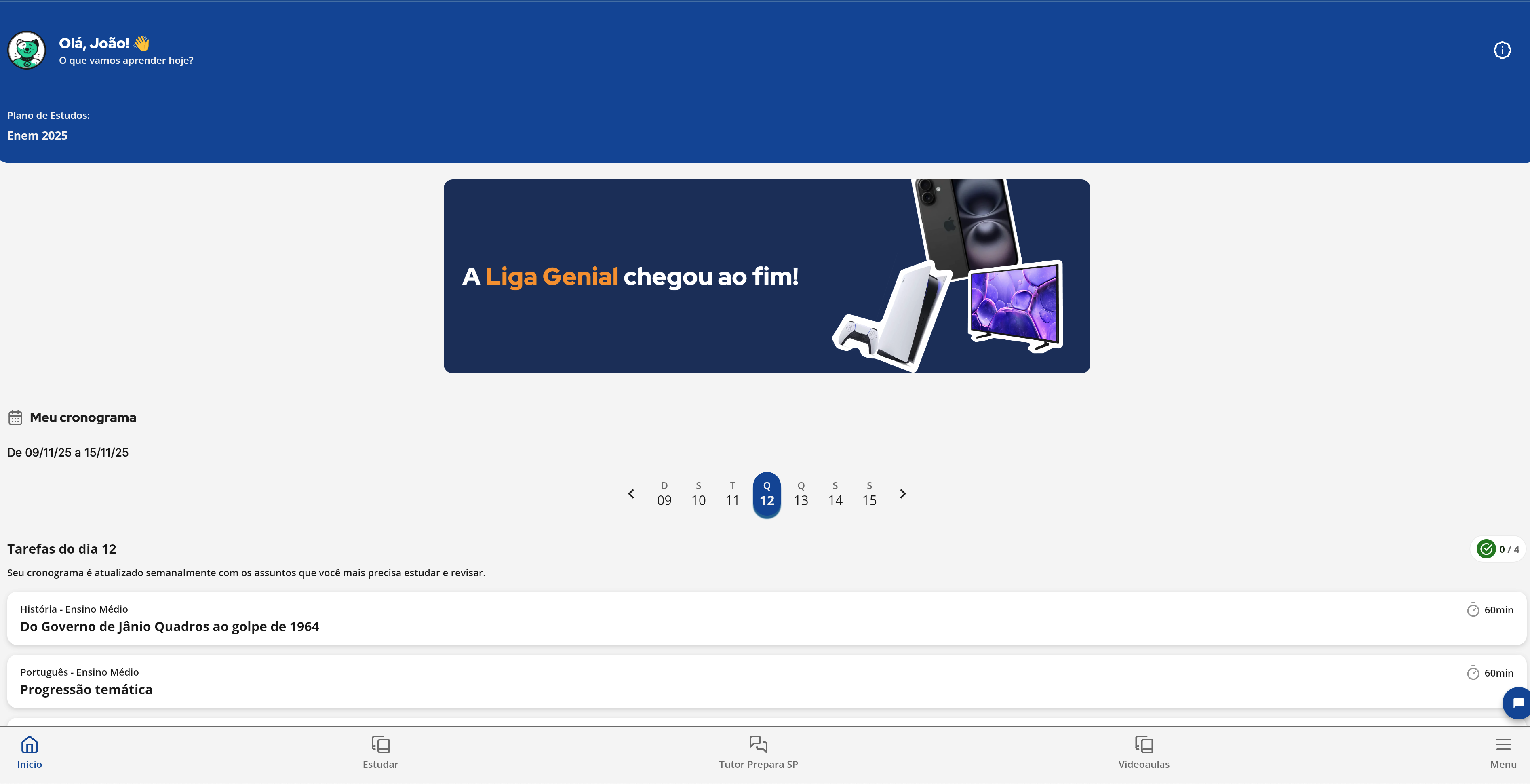 GenieX - Interface antes da intervenção