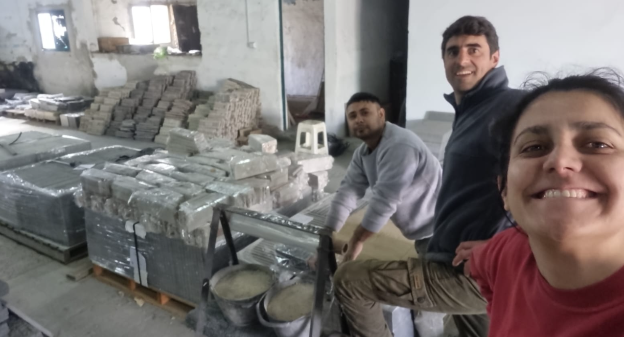 En fábrica de materiales
