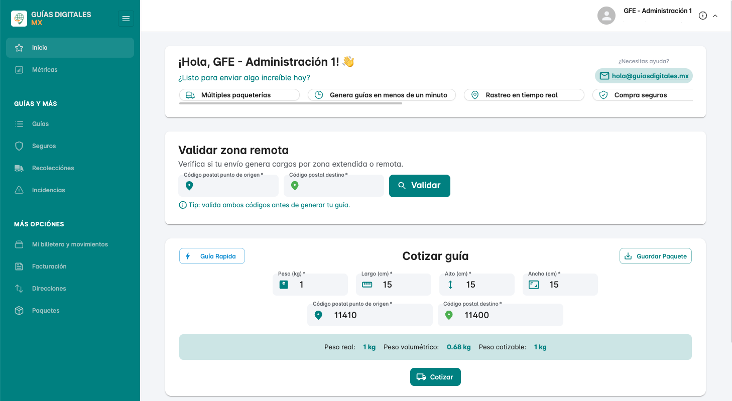 Guías Digitales v2.0: Notificaciones WhatsApp + Gestión de Créditos