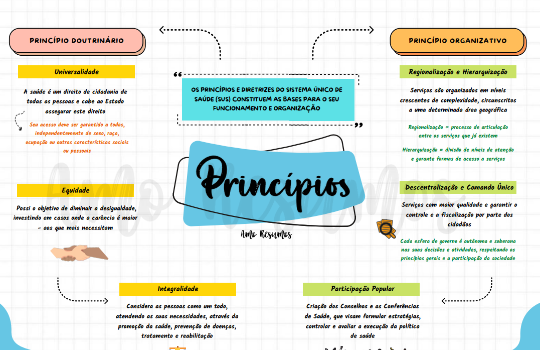 Princípios do SUS - Mapa Visual