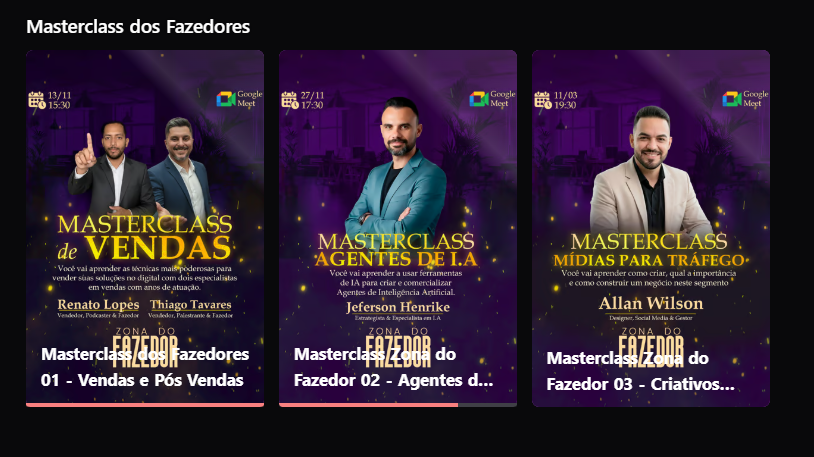 Masterclass dos Fazedores