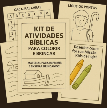 Kit de Atividades Biblicas para Colorir e Brincar