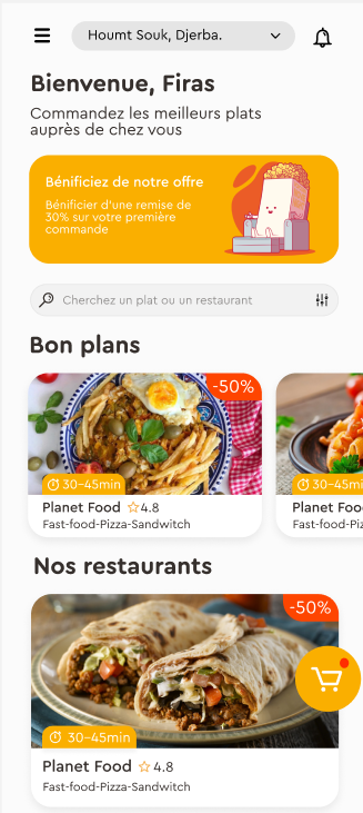 FlyFood App Preview 1