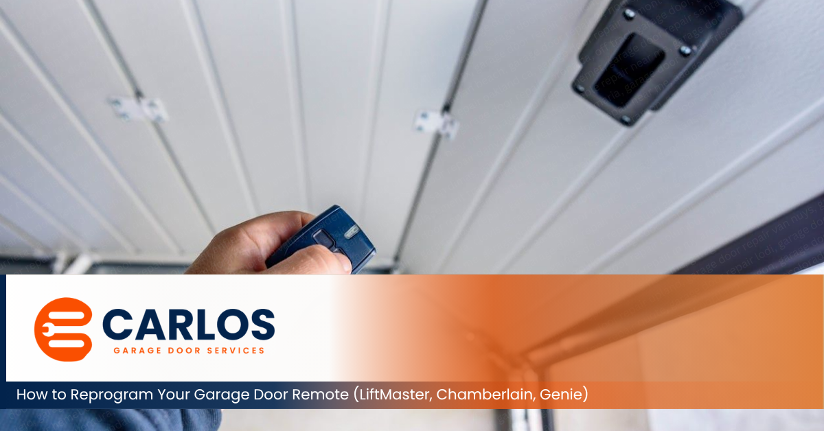 How to Reprogram Your Garage Door Remote - LiftMaster, Chamberlain, Genie