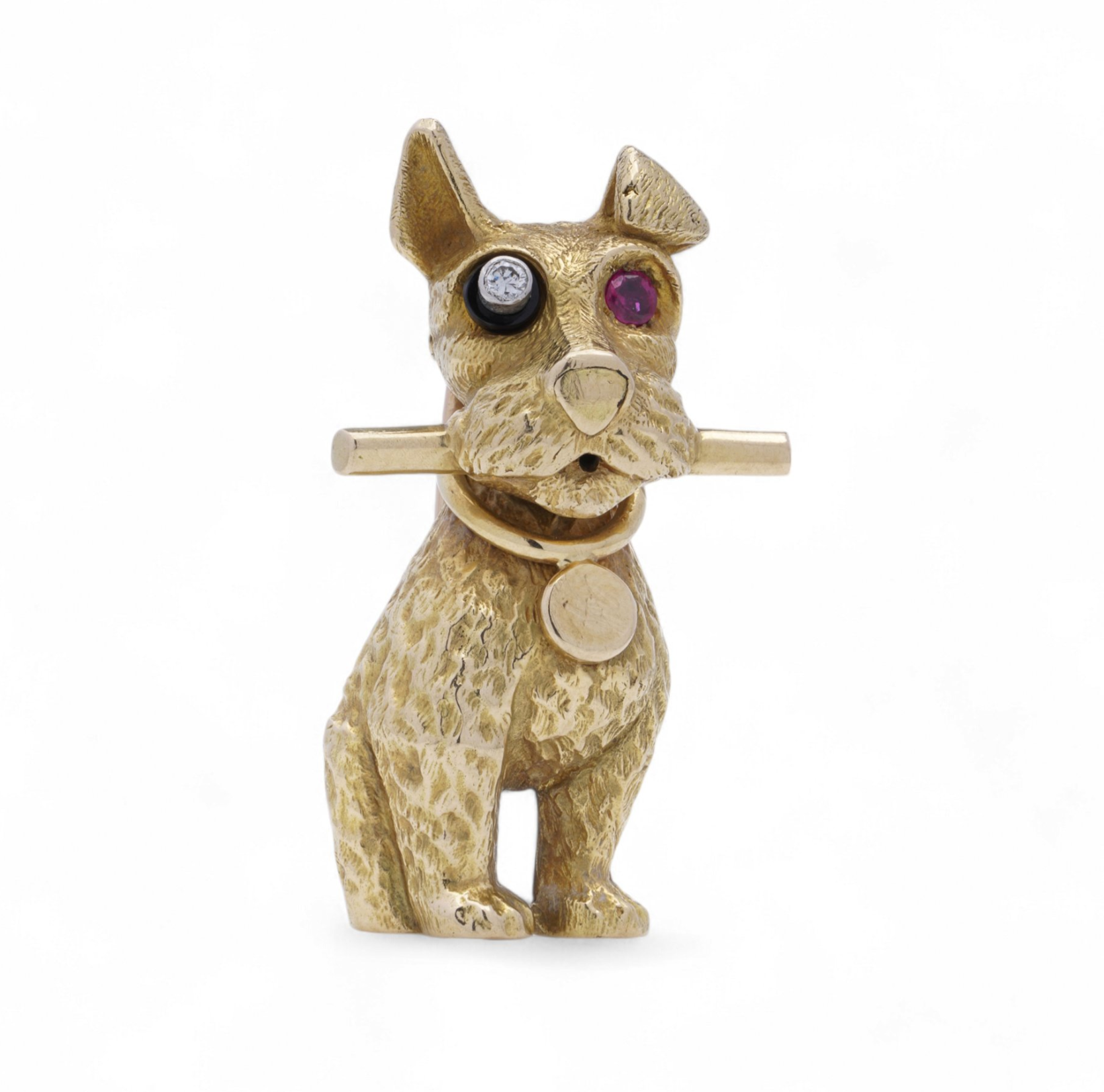 Cartier 18kt Gold Schnauzer Brooch