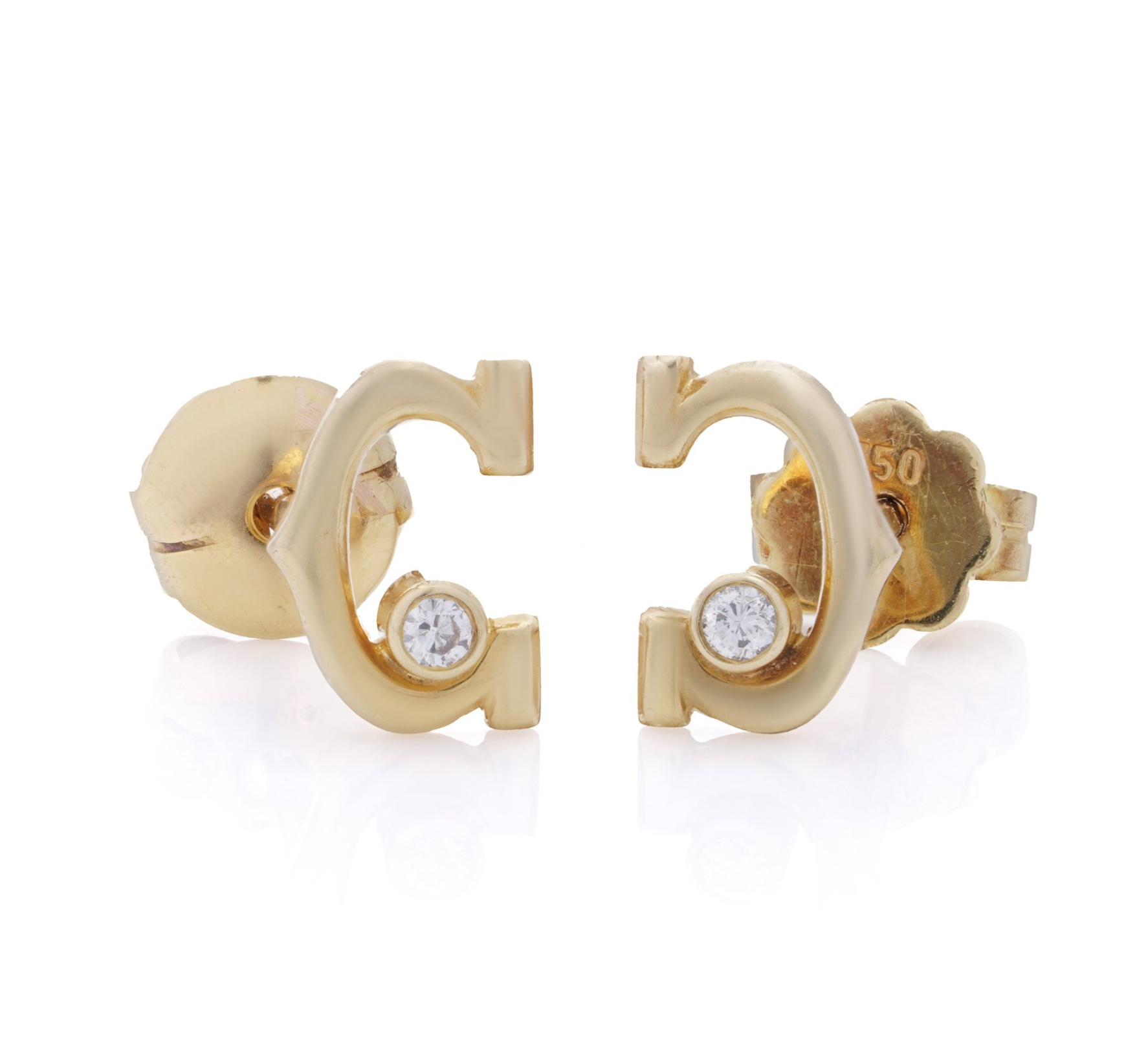 Cartier Double C Diamond Earrings