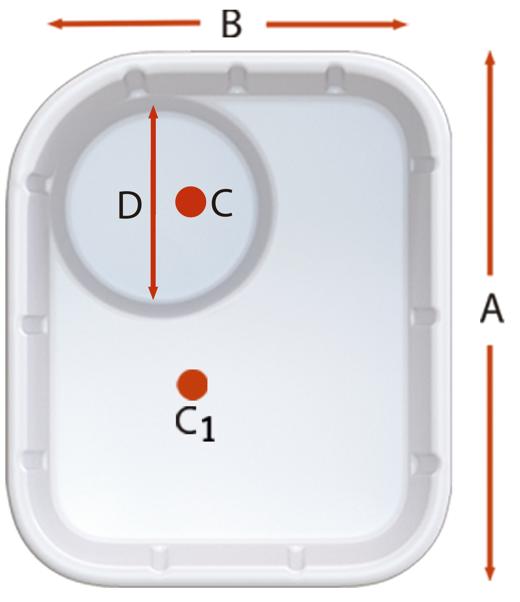 Diagrama de medidas - modelos grande e extra grande