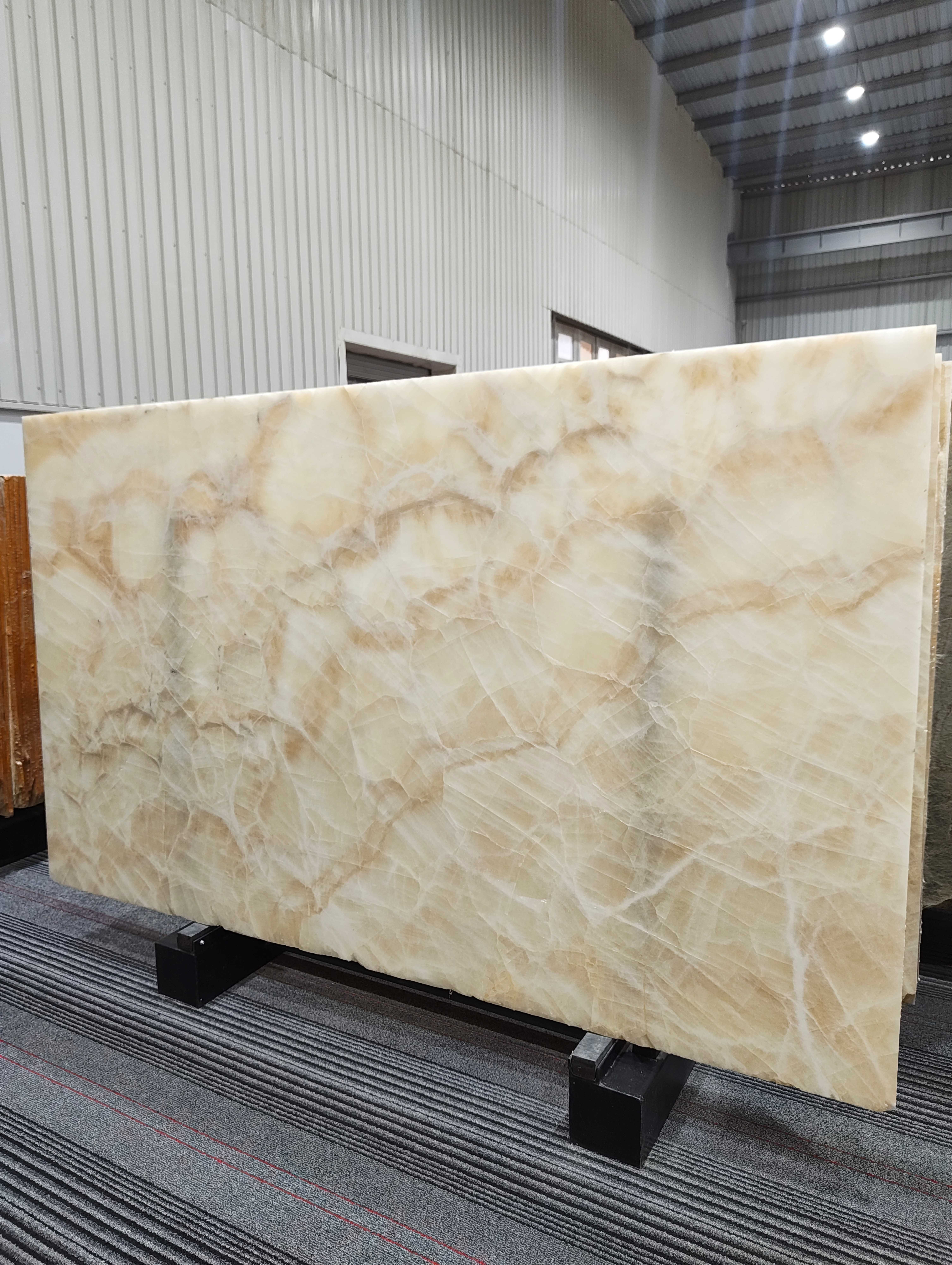Champagne Onyx full warehouse lot view