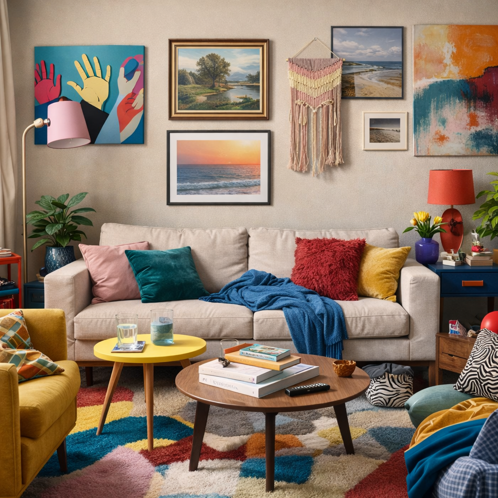 Sala de Estar - Apartamento 65m² - Antes da transformação