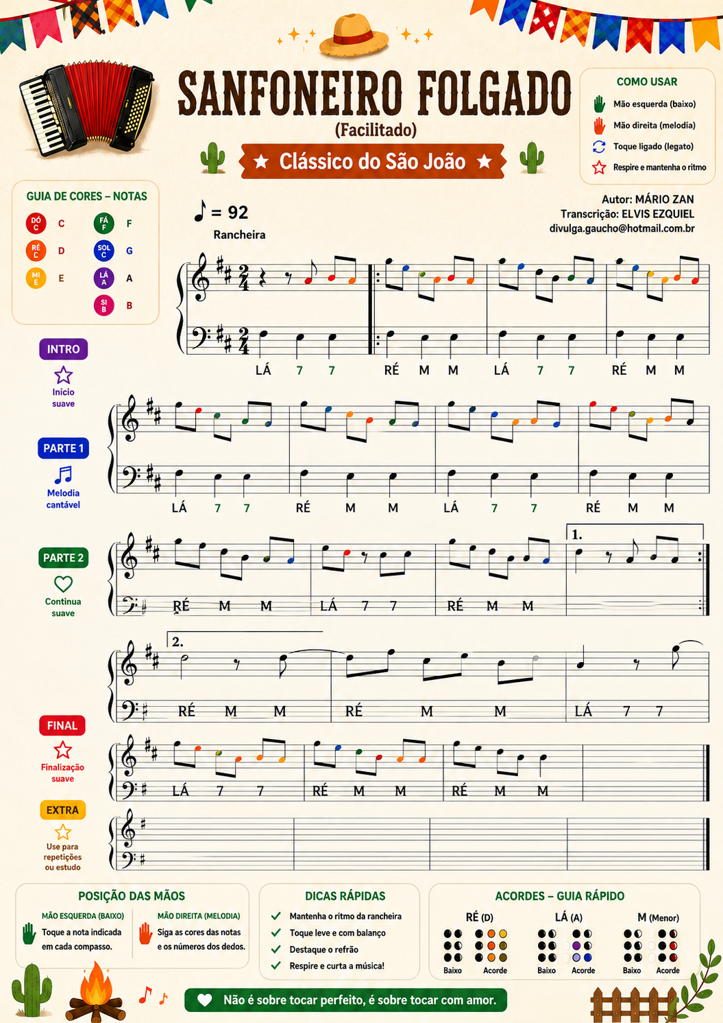 Partitura Sanfoneiro Folgado - Clássico do São João