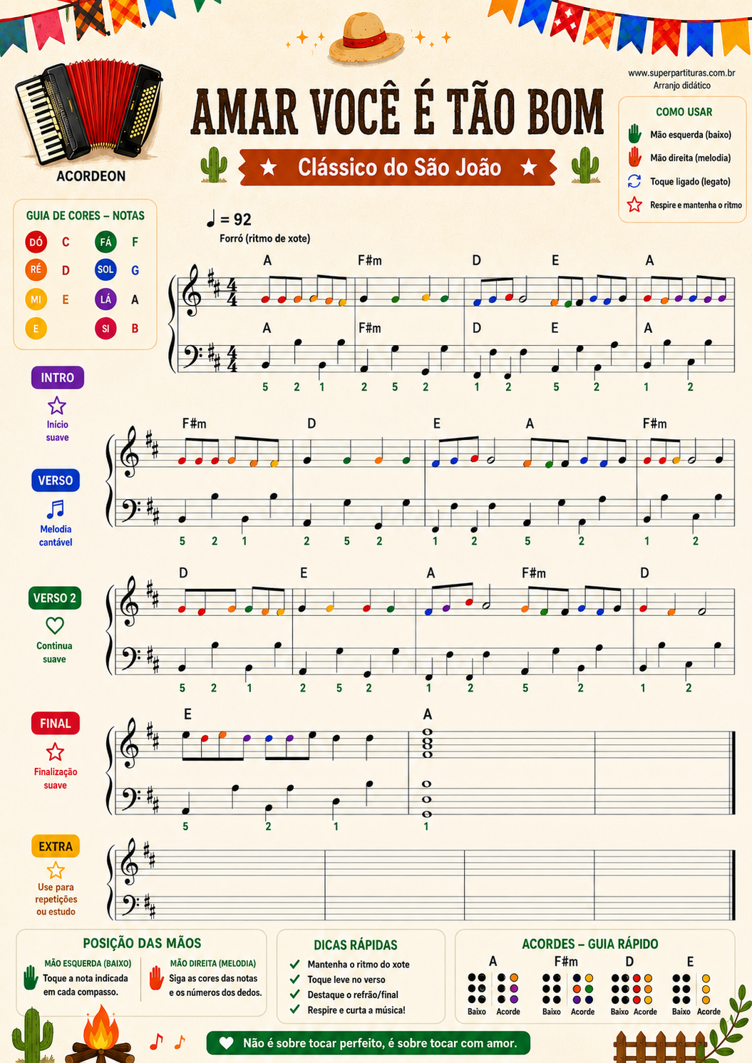 Partitura Amar Você é Tão Bom - Clássico do São João
