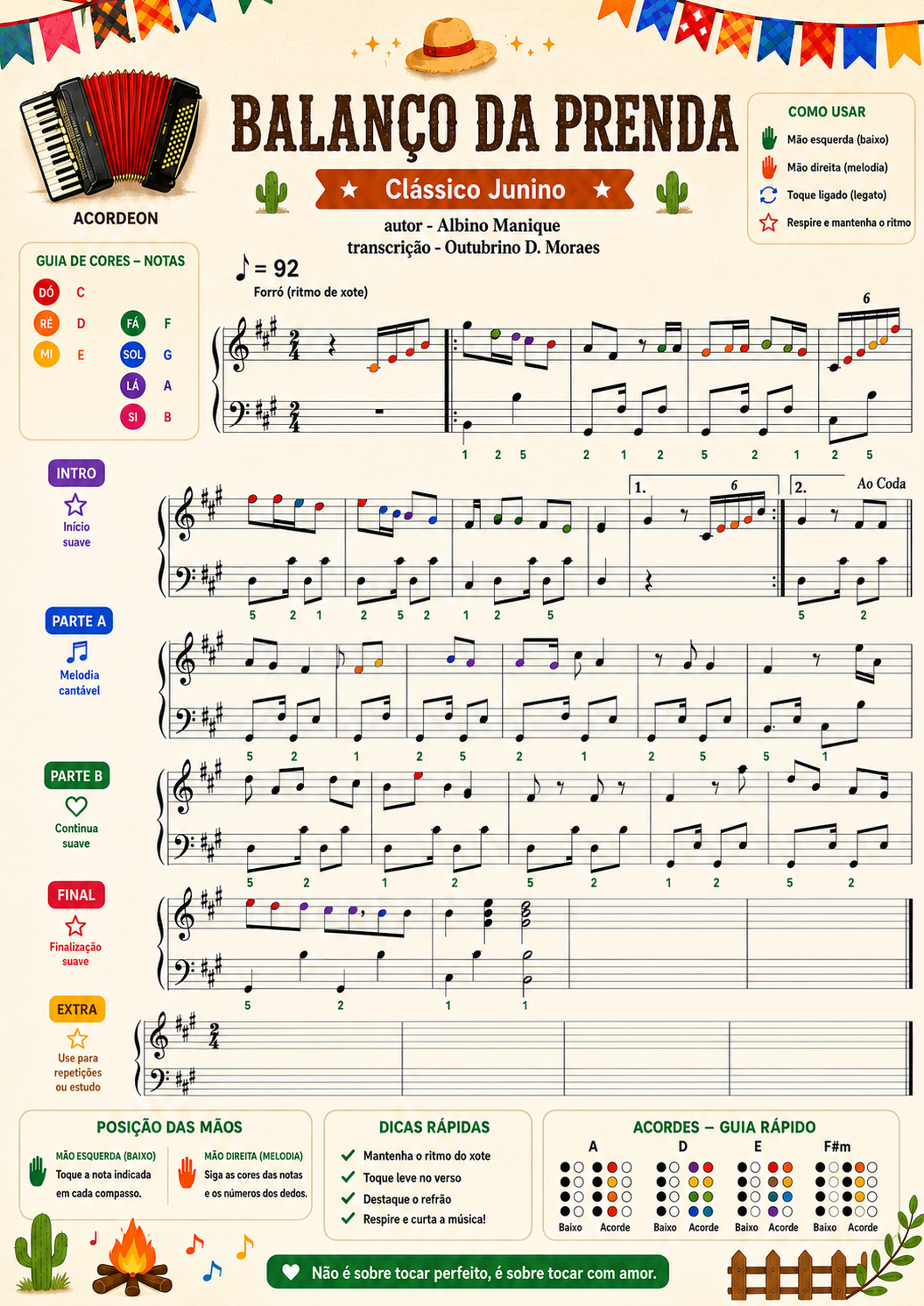 Partitura Balanço da Prenda - Clássico Junino