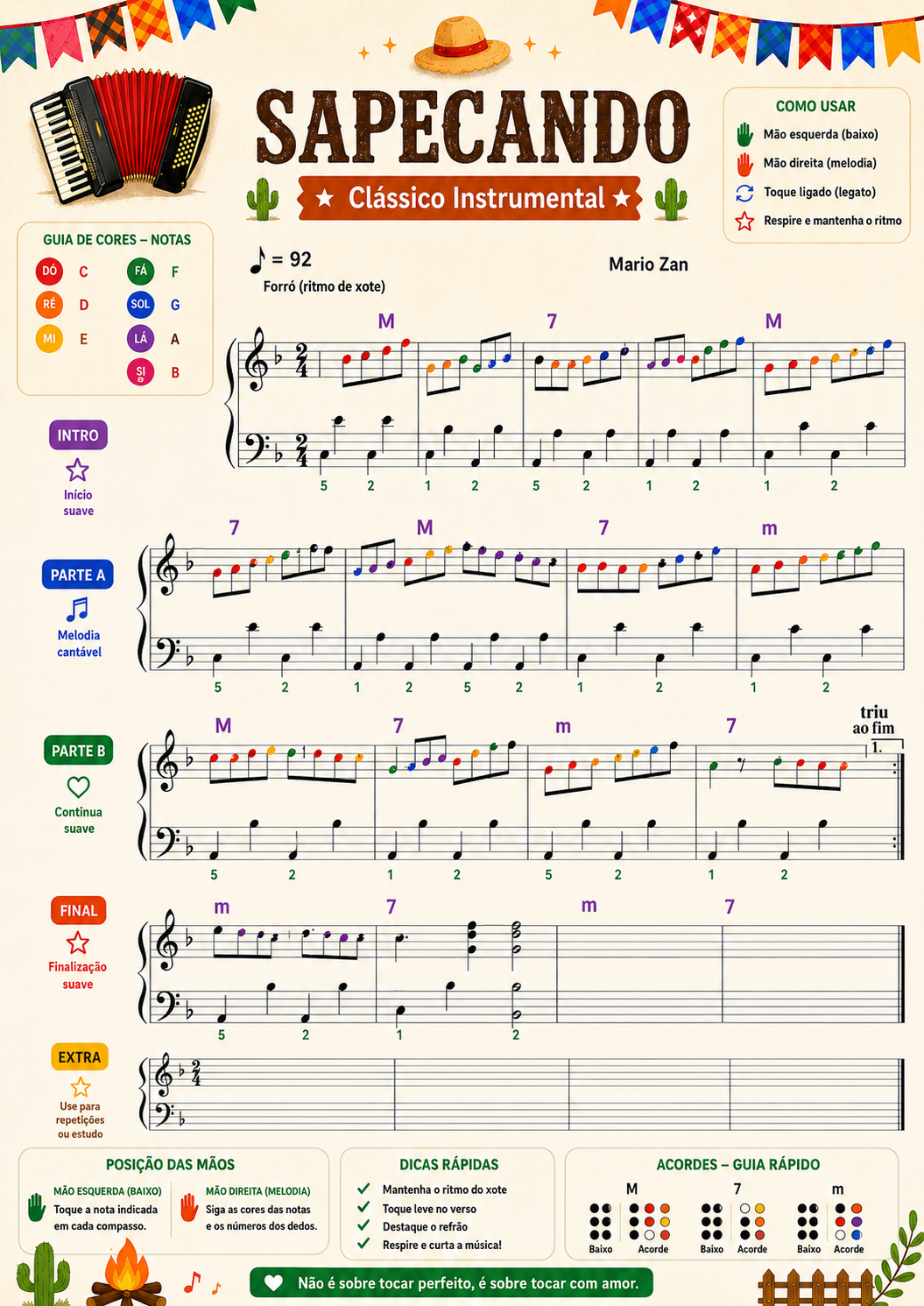 Partitura Sapecando - Clássico Instrumental