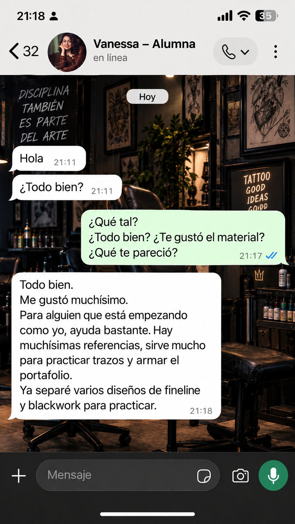 Testimonio de Vanessa, alumna