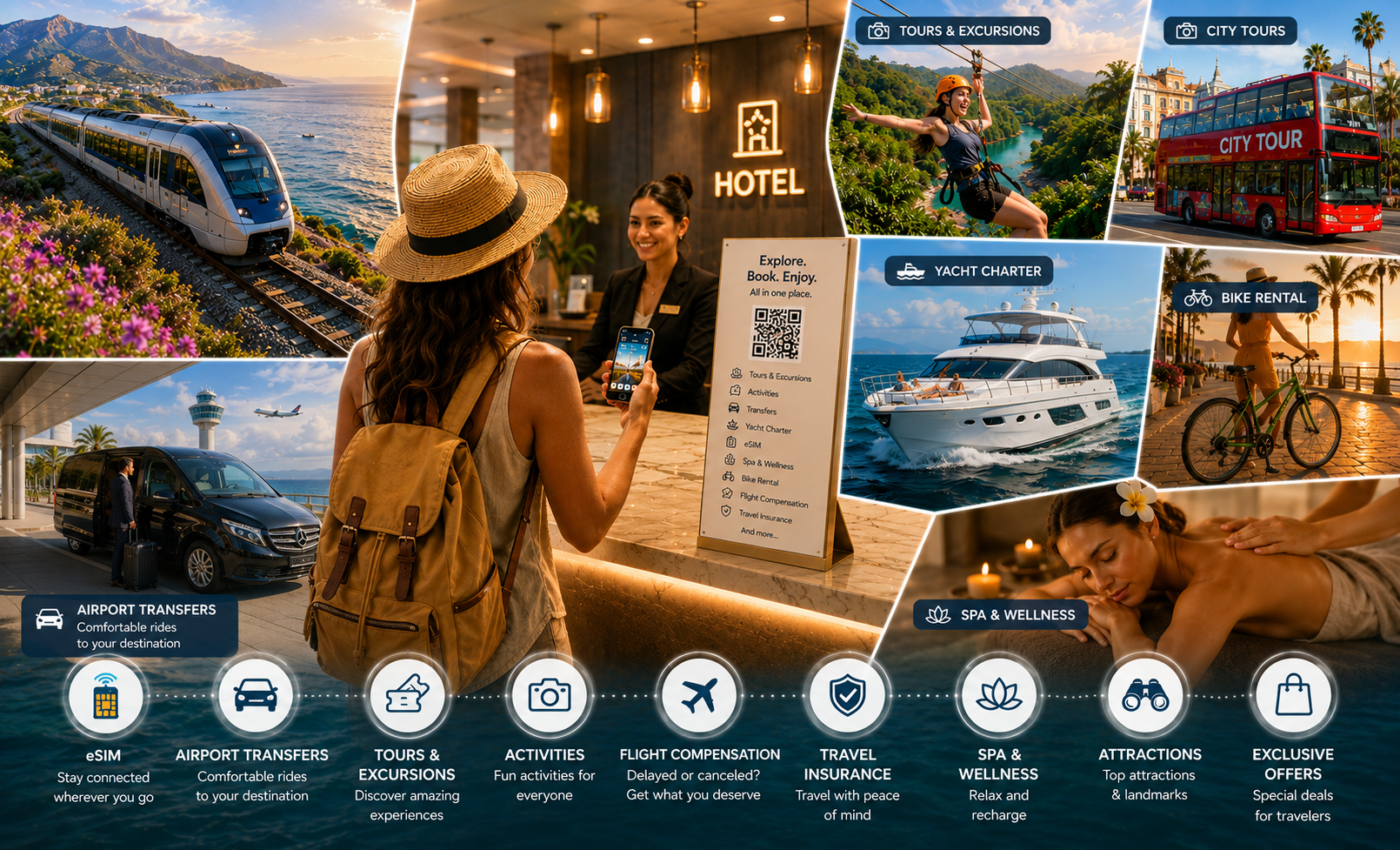 TripsWorld travel services - hotels, tours & excursions, city tours, yacht charter, bike rental, spa & wellness, airport transfers and more