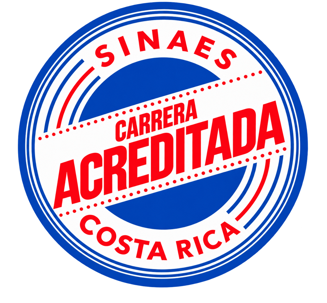 Sello de carrera acreditada por SINAES Costa Rica