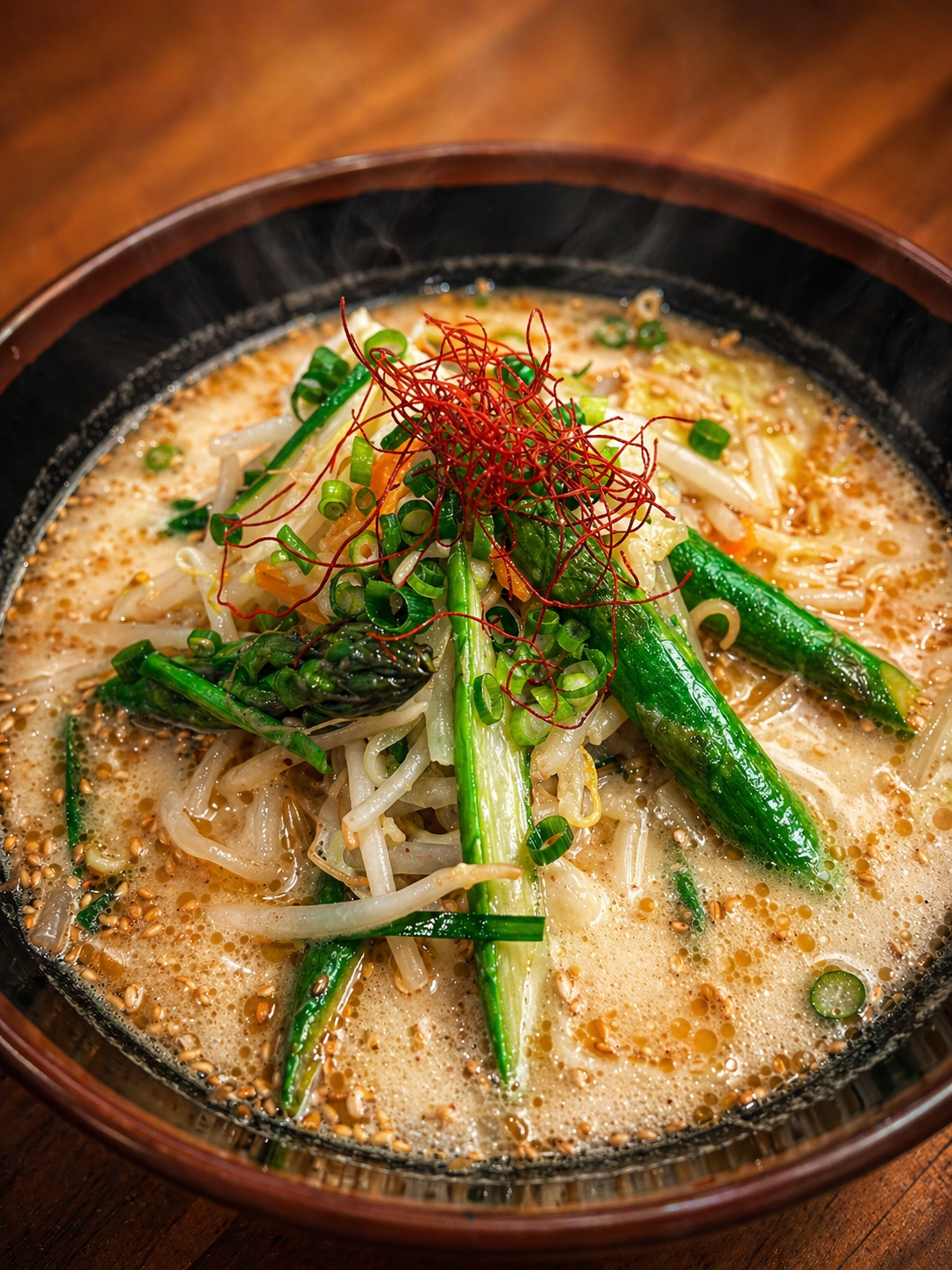 会津山塩野菜たっぷりアスパラタンメン