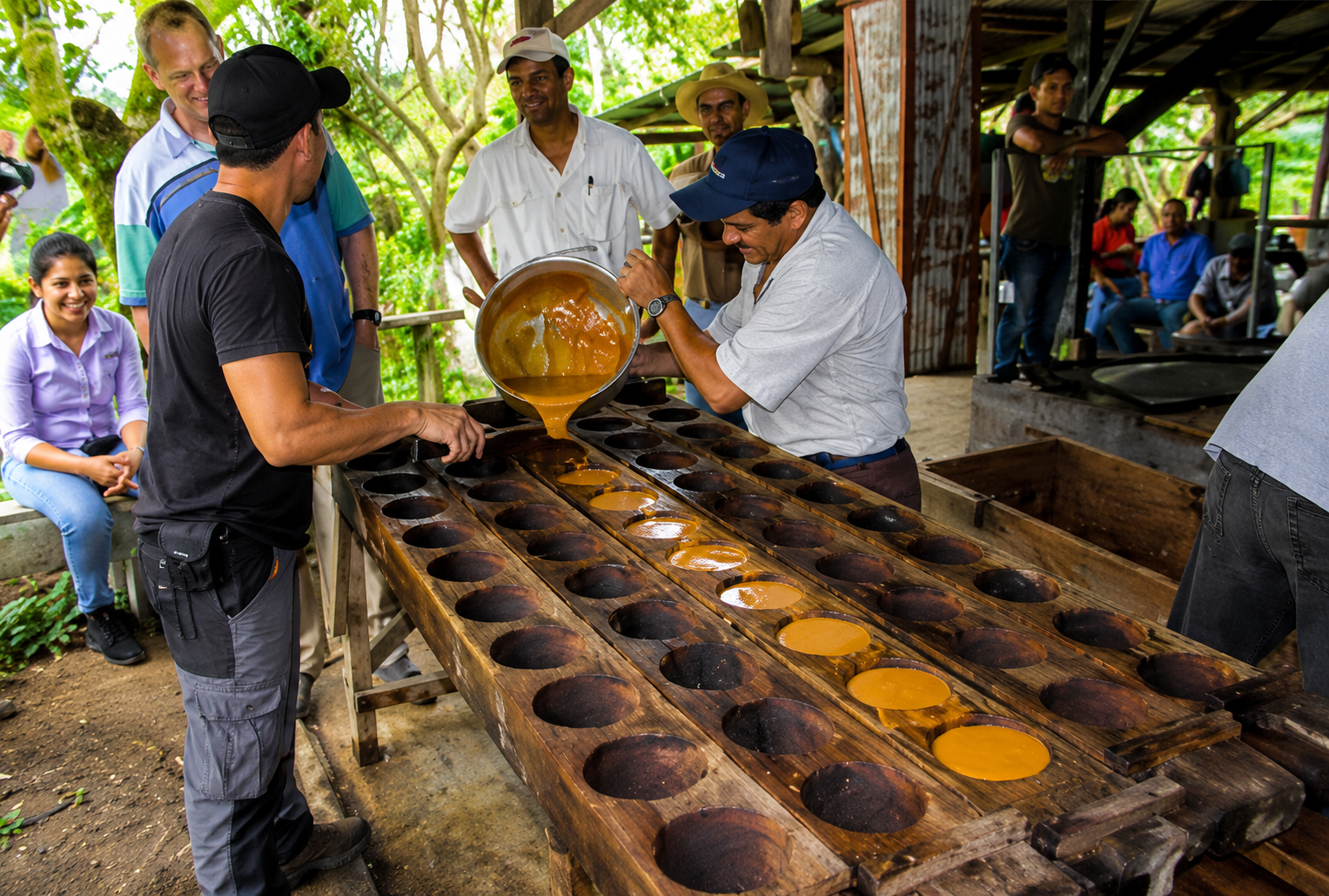 Actividad práctica de elaboración de productos de miel en un entorno tropical