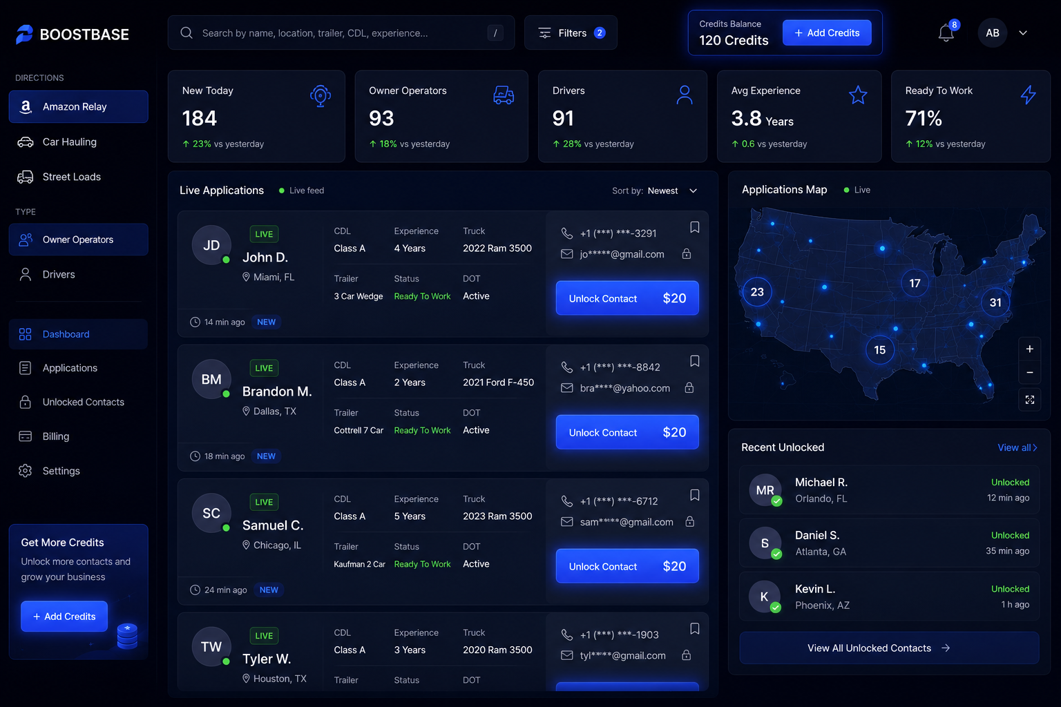 BoostBase Dashboard