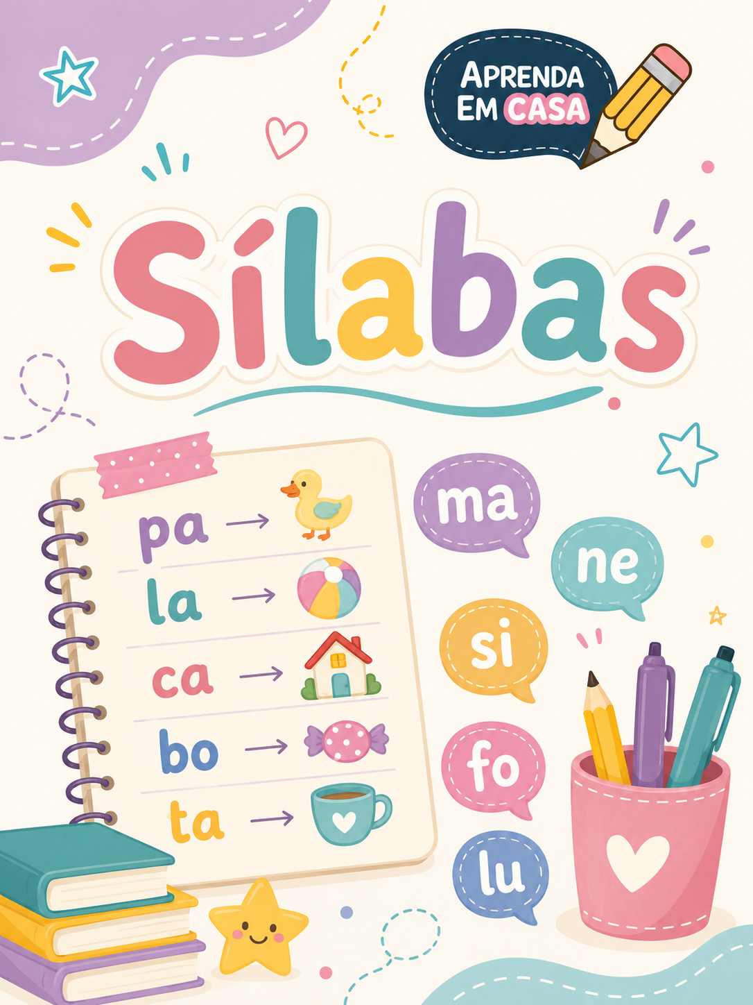 Capa do caderno Sílabas