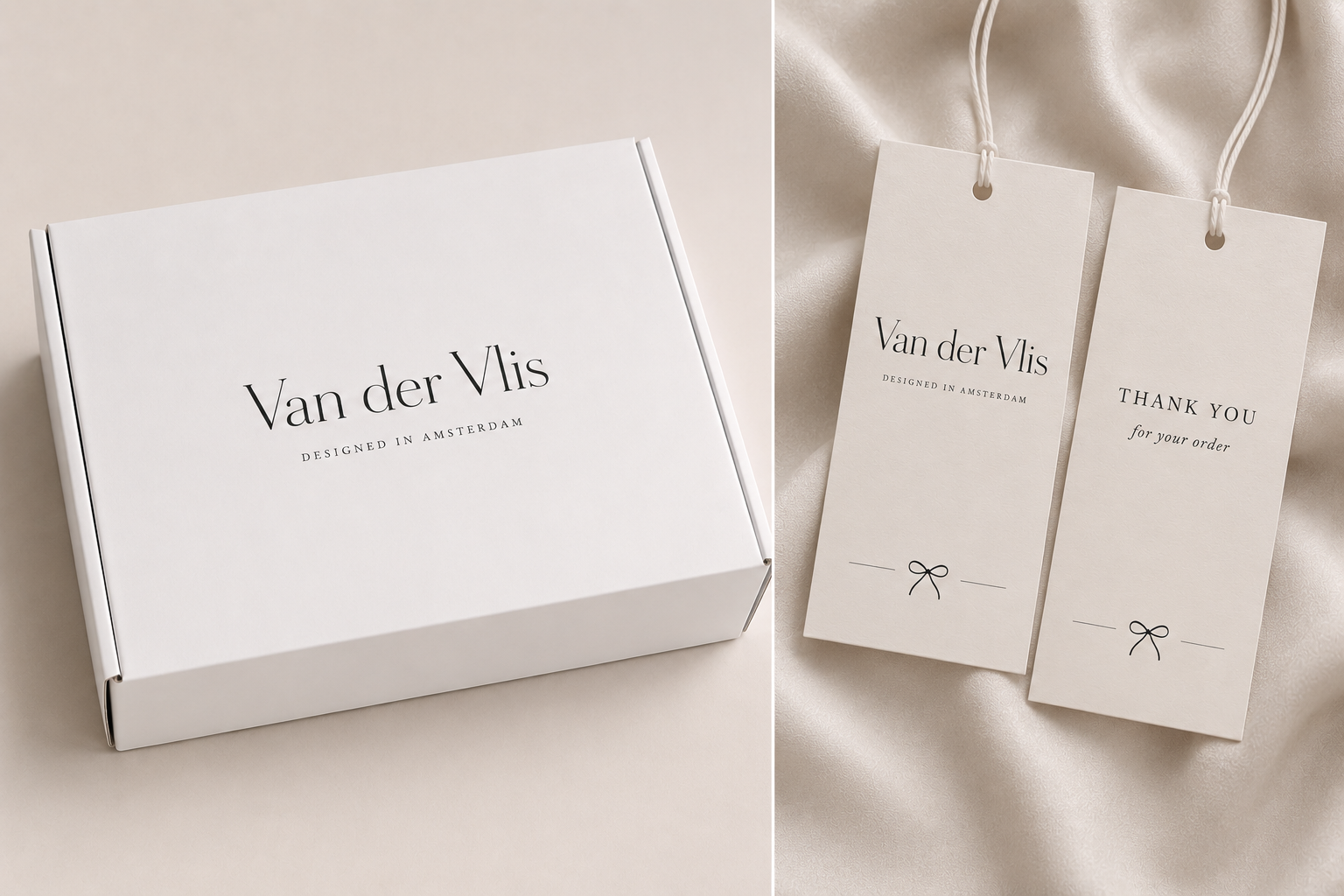 Van der Vlis gift box and personalized thank you cards