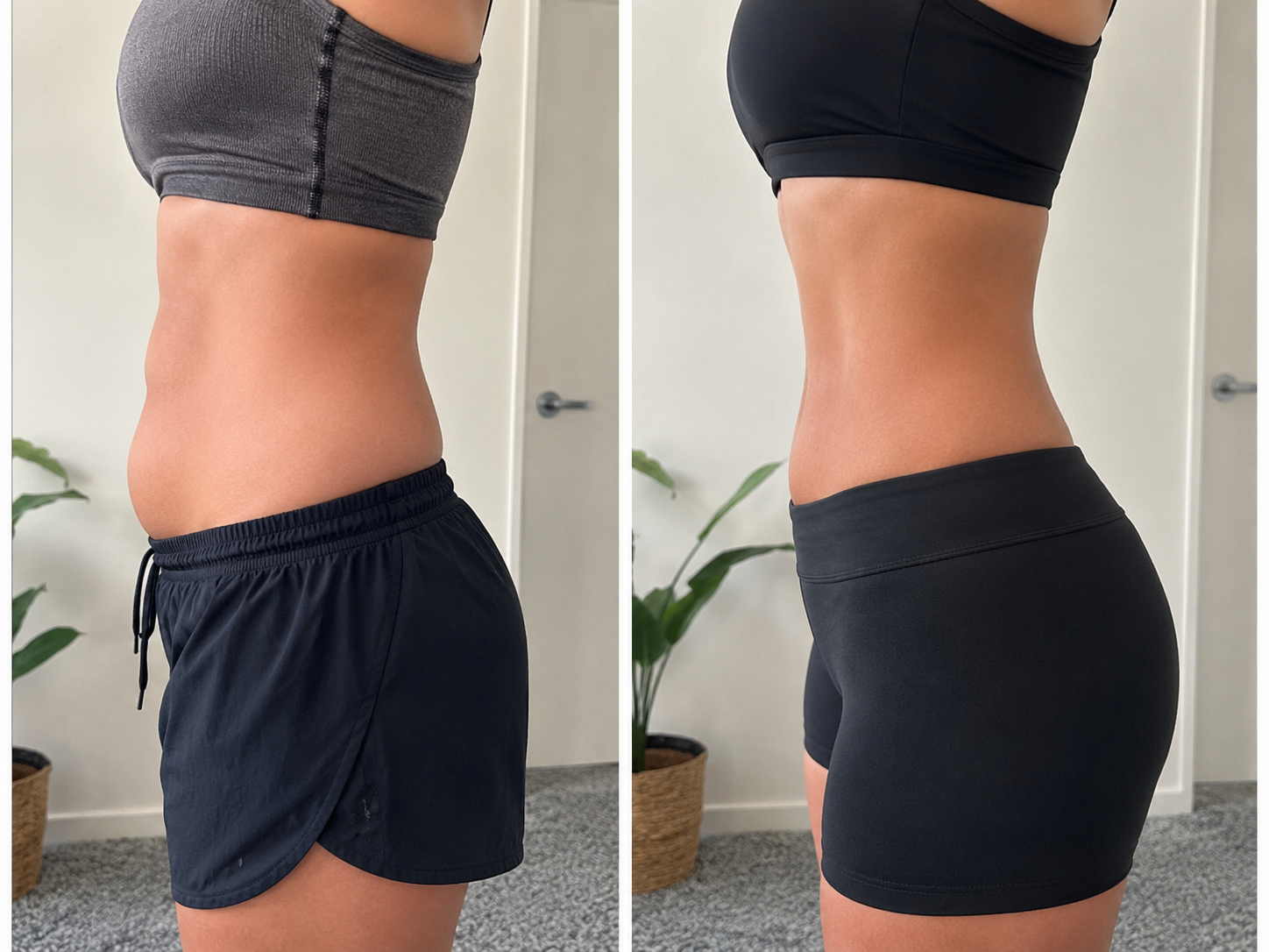 Resultado antes e depois - definição abdominal