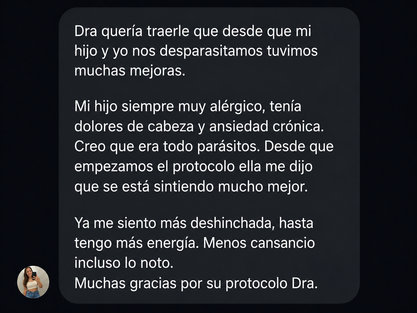 Testimonio de madre e hijo desparasitados - menos alergias, dolores de cabeza, ansiedad y más energía