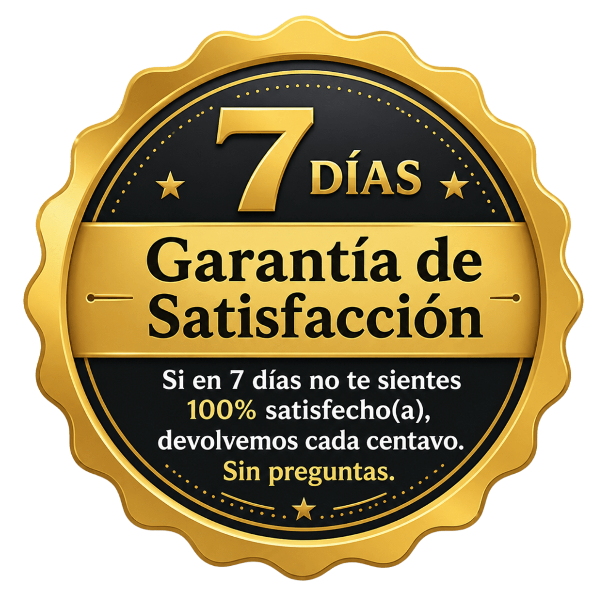 Garantía de Satisfacción - 7 Días