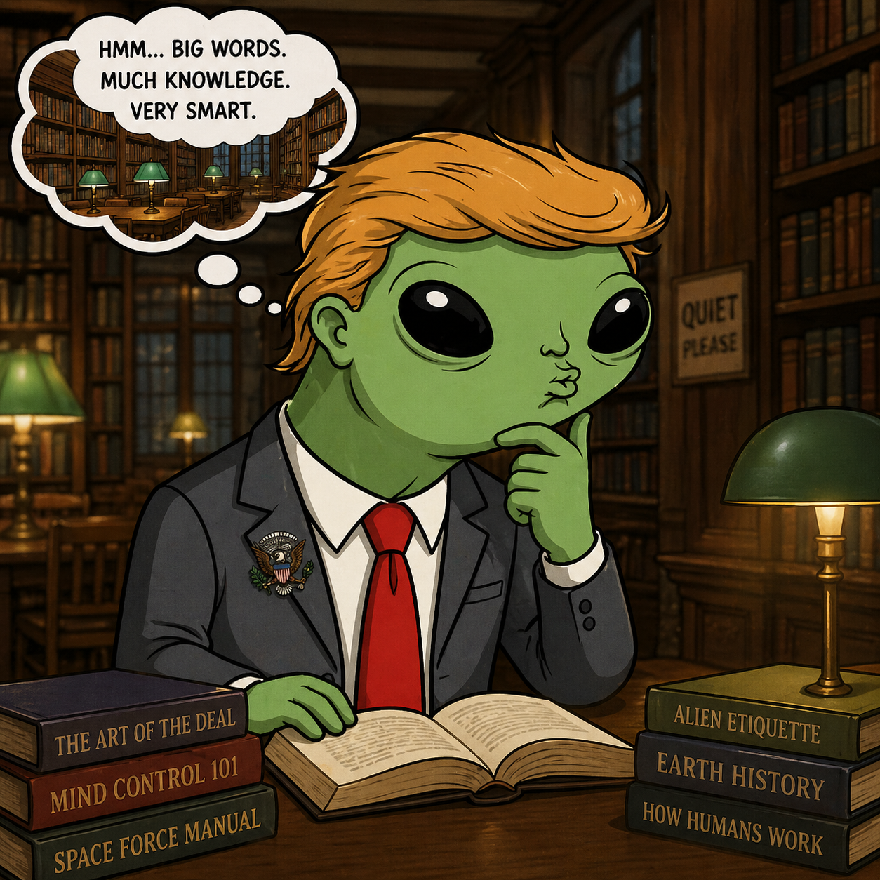 Dalien Dump studying Earth politics