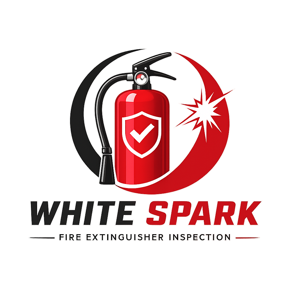 White Spark Fire Extinguisher Inspection